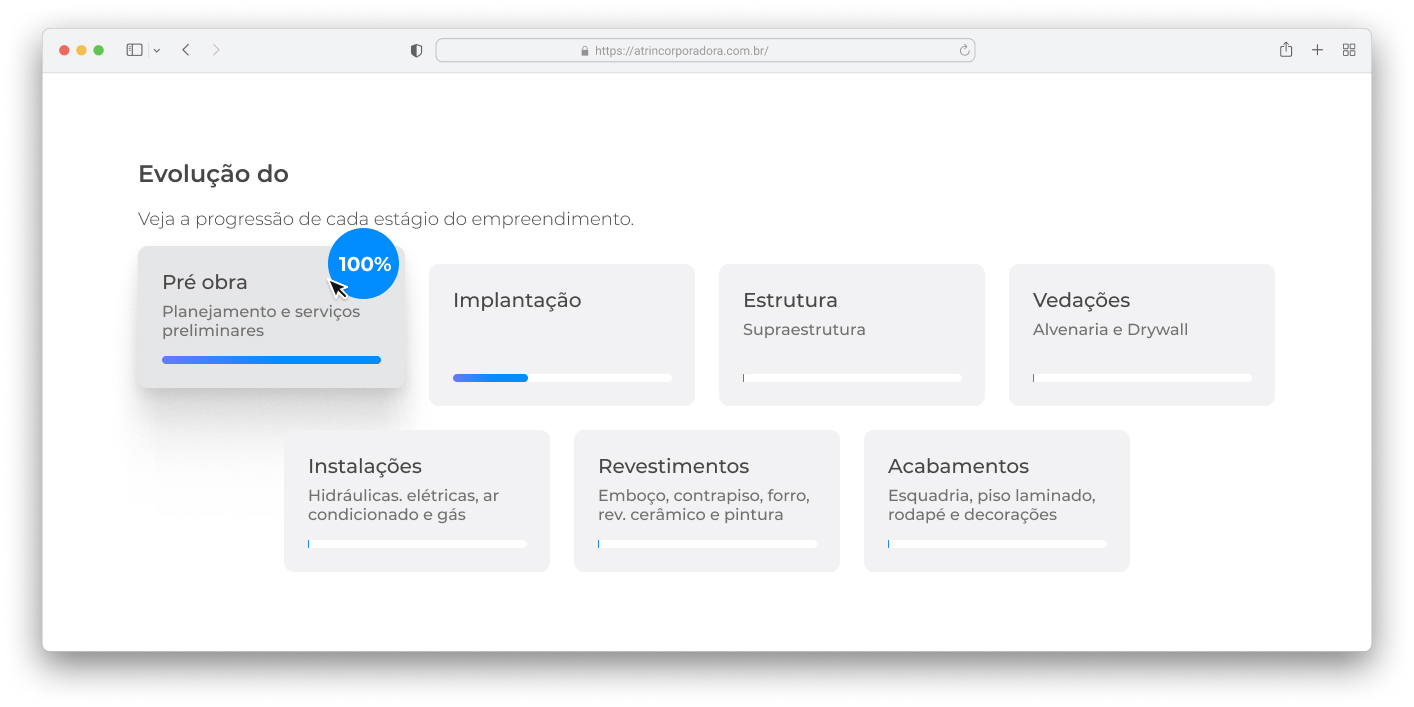 Imagem de uma tela específica do site da ATR com microinterações