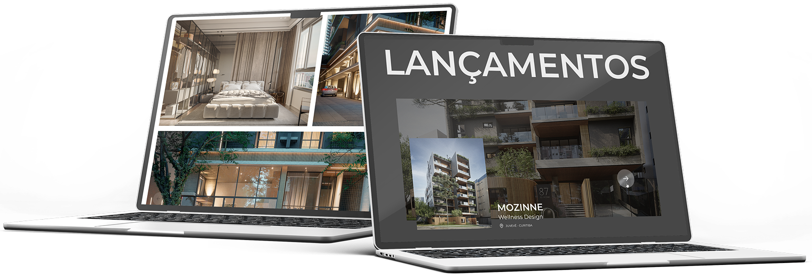 Imagem de dois notebooks navegando no site da atr